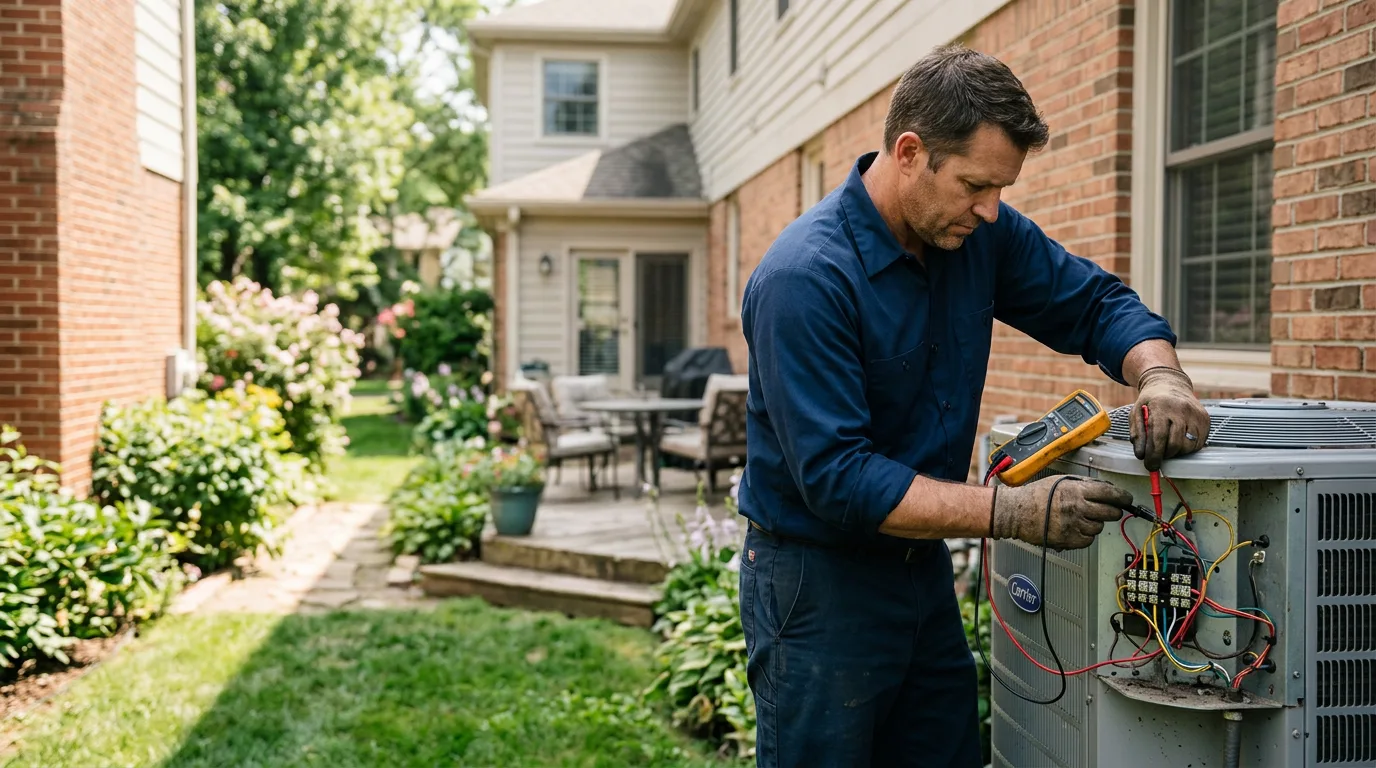HVAC technician working near Harrisonville, MO